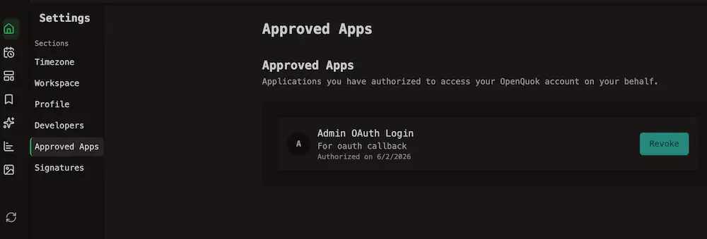 Approved App Setting